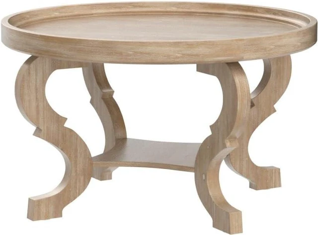 Alt view image 4 of 7 - Christopher Knight Home Althea Faux Wood Circular Coffee Table, Nature
