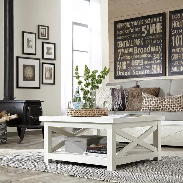 Alt view image 6 of 6 - Homestyles Seaside Lodge Off-White Coffee Table