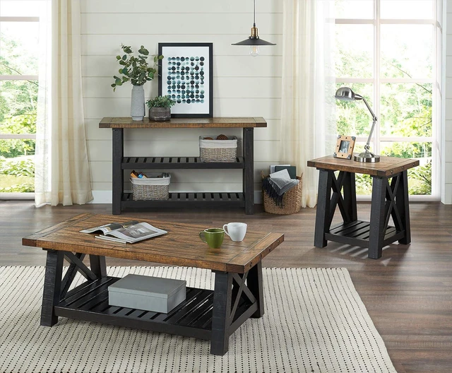 Alt view image 6 of 7 - Martin Svensson Home Bolton Solid Wood End Table, Black and Natural
