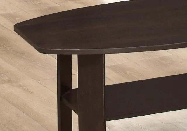Alt view image 3 of 4 - Monarch Specialties 7924P Table, 3pcs Set, Coffee, End, Side, Accent, Living Room, Laminate, Brown, Transitional Set-3Pcs Espresso, 35.5" L x 21.5" W x 16.25" H, Cappuccino
