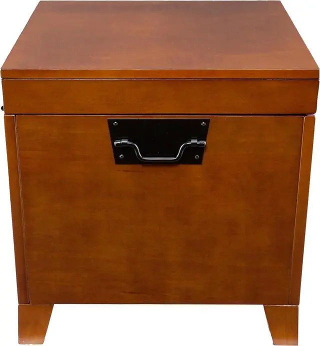 Alt view image 3 of 7 - SEI Furniture Pyramid Storage Trunk Coffee Table, Mission Oak
