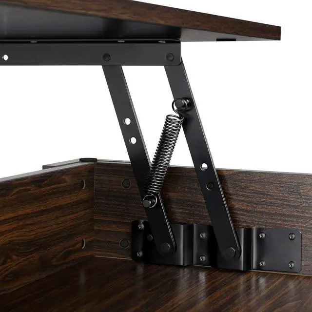 Alt view image 7 of 7 - Topeakmart Lift Top Coffee Table with Hidden Storage Compartment for Living Room Espresso, 47.5in L