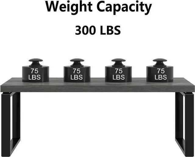 Alt view image 7 of 7 - EXCEFUR Modern Coffee Table, Rustic Wood and Metal Center Table for Living Room, Industrial Rectangle Cocktail Tea Table for Home Office, Vintage Grey, 47 Inch