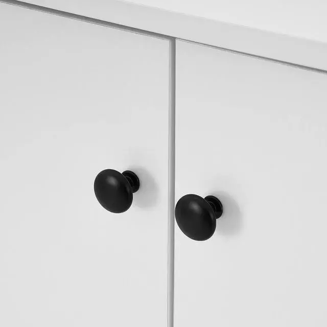 Alt view image 7 of 7 - Panana Sideboard Buffet Cabinet Kitchen Storage Cabinet Living Room 4 Doors Console Table (White)