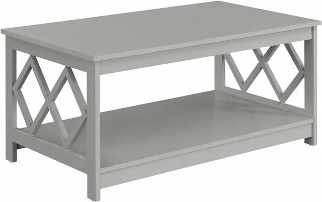 Main image of Convenience Concepts Diamond Coffee Table, Gray
