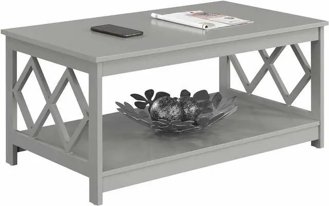 Alt view image 3 of 5 - Convenience Concepts Diamond Coffee Table, Gray