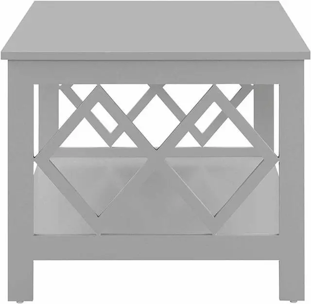 Alt view image 5 of 5 - Convenience Concepts Diamond Coffee Table, Gray