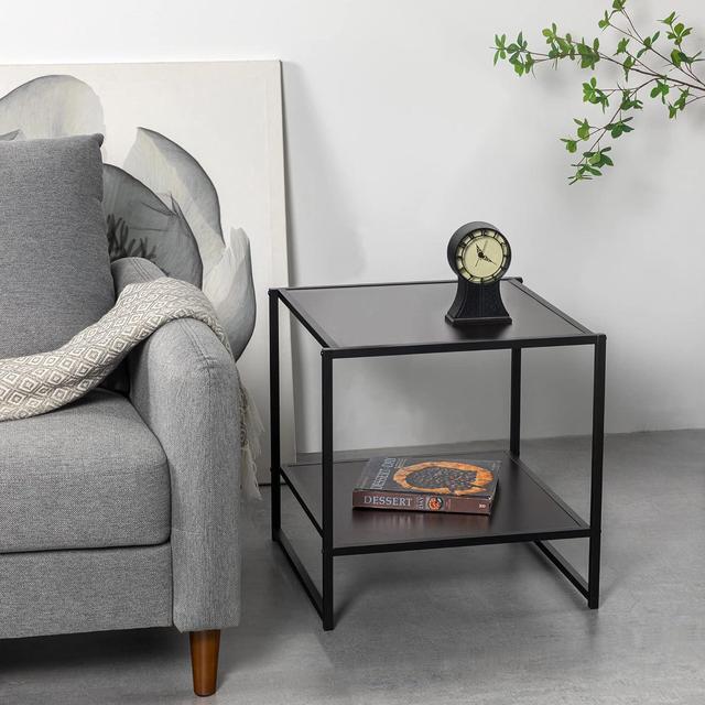 Alt view image 2 of 3 - ZINUS Dane 20 Inch Black Frame Side Table, End Table, Easy Assembly, Rich black wood grain (Espresso)