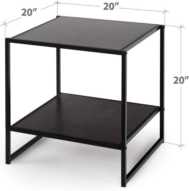 Alt view image 3 of 3 - ZINUS Dane 20 Inch Black Frame Side Table, End Table, Easy Assembly, Rich black wood grain (Espresso)