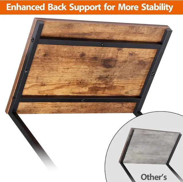 Alt view image 5 of 7 - SUPER DEAL Nesting Side Tables Set of 3 Industrial C Shaped End Table Set Stackable Coffee Table Heavy Duty Metal Frame for Small Space, Living Room, Bedroom, Tray for Laptop Coffee Snack