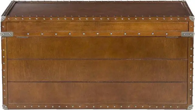 Alt view image 3 of 7 - SEI Furniture Steamer Trunk Coffee Table, Brown