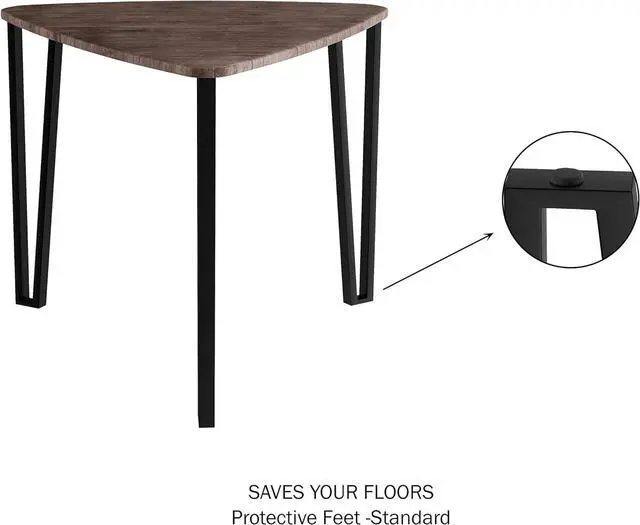 Alt view image 4 of 7 - LAVISH HOME Nesting Set of 3, Modern Woodgrain Look for Living Room Coffee Tables or Nightstands-Contemporary Accent Decor Furniture