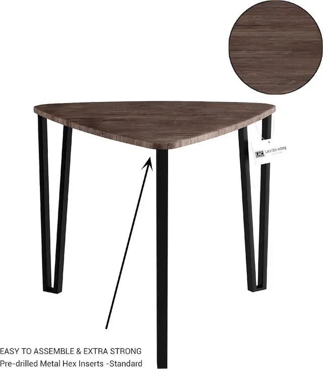 Alt view image 3 of 7 - LAVISH HOME Nesting Set of 3, Modern Woodgrain Look for Living Room Coffee Tables or Nightstands-Contemporary Accent Decor Furniture