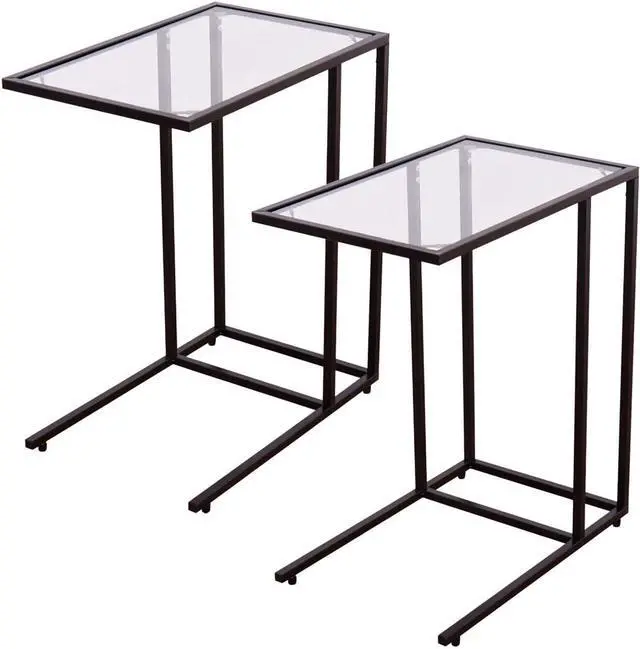 Main image of Tangkula 26" Sofa Side Table, C-Shape Snack Table, Coffee Desk Side Table Coffee Tray End Table Furniture for Home Office