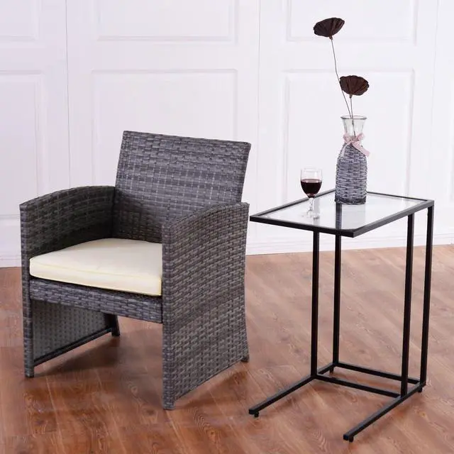 Alt view image 2 of 7 - Tangkula 26" Sofa Side Table, C-Shape Snack Table, Coffee Desk Side Table Coffee Tray End Table Furniture for Home Office