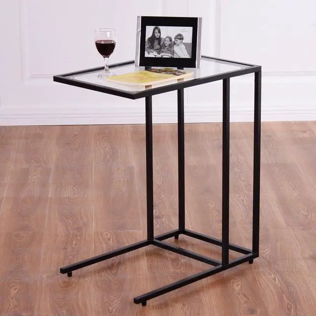 Alt view image 5 of 7 - Tangkula 26" Sofa Side Table, C-Shape Snack Table, Coffee Desk Side Table Coffee Tray End Table Furniture for Home Office