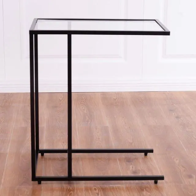 Alt view image 6 of 7 - Tangkula 26" Sofa Side Table, C-Shape Snack Table, Coffee Desk Side Table Coffee Tray End Table Furniture for Home Office
