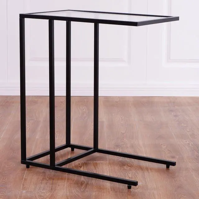 Alt view image 7 of 7 - Tangkula 26" Sofa Side Table, C-Shape Snack Table, Coffee Desk Side Table Coffee Tray End Table Furniture for Home Office