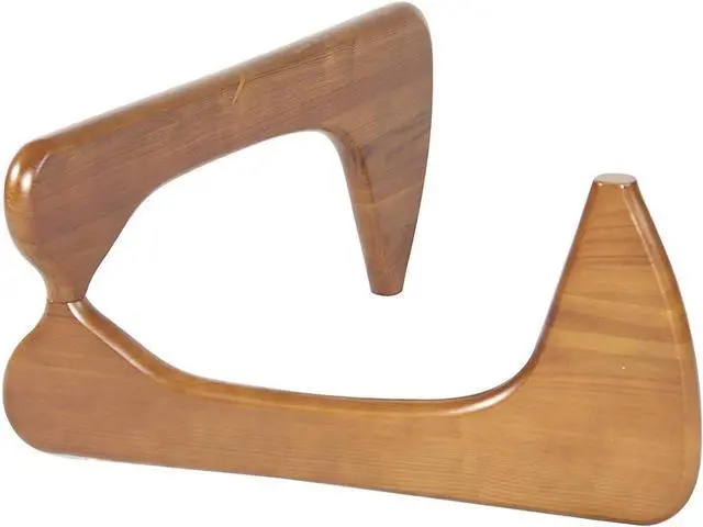 Main image of SHISEDECO Mid Century Modern Triangle Coffee Table Legs/Feet Only, 2 Pieces Interlocking Center Solid Wood Base, for Living Room, Leisure Area, Patio, Study etc. (Light Walnut)