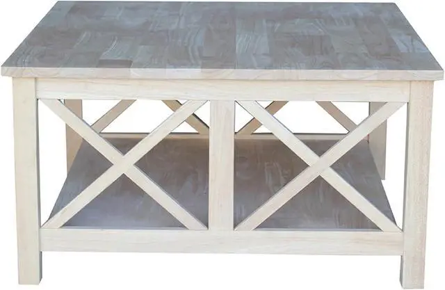 Alt view image 7 of 7 - International Concepts Hampton Coffee Table, Brown