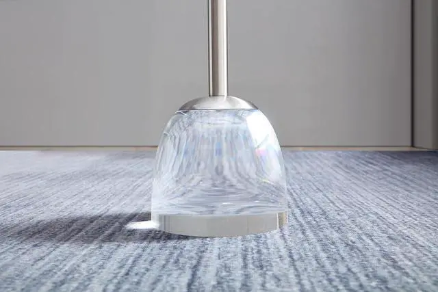 Alt view image 3 of 4 - Clear Acrylic End Table,Side Table for Office,Silver Metal,Nightstand for Living Room and Bedroom,Easy Assembly,12x12 inch21.3 inch high