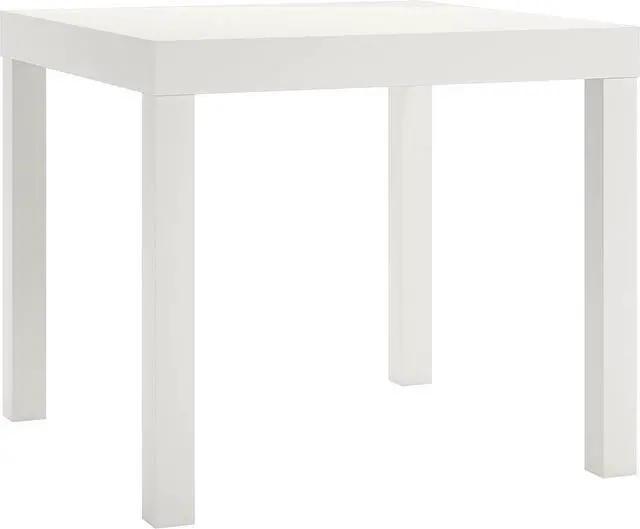 Alt view image 4 of 7 - Ameriwood Home Parsons End Table, White