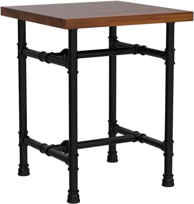 Alt view image 5 of 7 - 24 Inch Industrial Rustic Iron Pipe Entry Table, End Table, Coffee Table, Side Table, Metal Legs, Bar Table/Home Set/Living Room Set/Dining Room