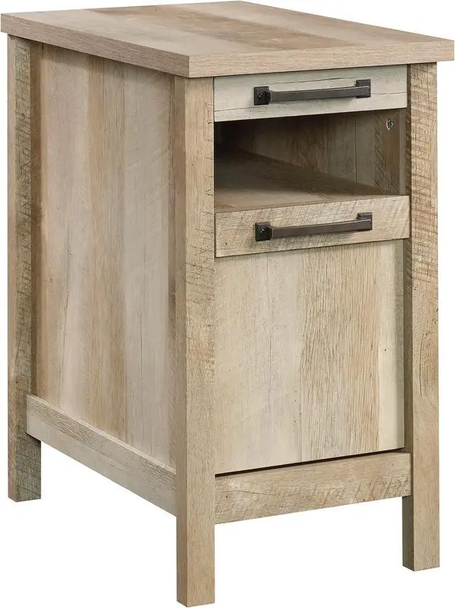 Main image of Sauder Cannery Bridge Narrow Side, Nightstand, End Table, L: 14.37" x W: 22.44" x H: 25.79", Lintel Oak