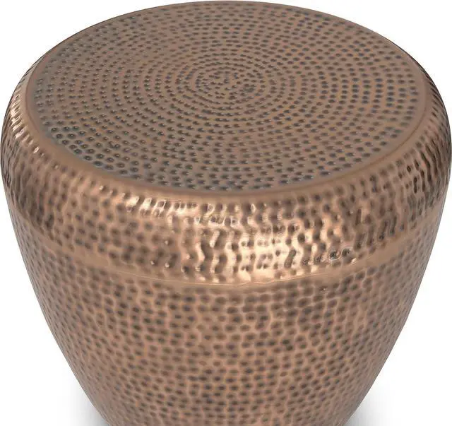 Alt view image 4 of 7 - SIMPLIHOME Preston Modern Industrial 22 inch Wide Metal Metal Side Table in Antique Copper, Fully Assembled for the Living Room and Bedroom