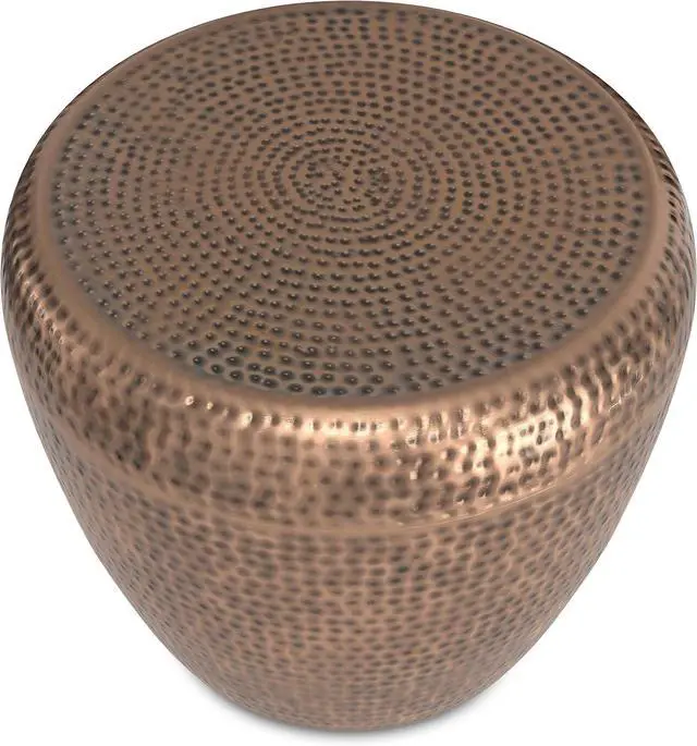 Alt view image 6 of 7 - SIMPLIHOME Preston Modern Industrial 22 inch Wide Metal Metal Side Table in Antique Copper, Fully Assembled for the Living Room and Bedroom