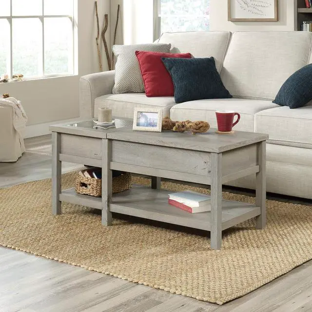 Alt view image 2 of 7 - Sauder Cottage Road Lift-top Coffee Table, L: 42.56" x W: 19.02" x H: 18.98", Mystic Oak Finish