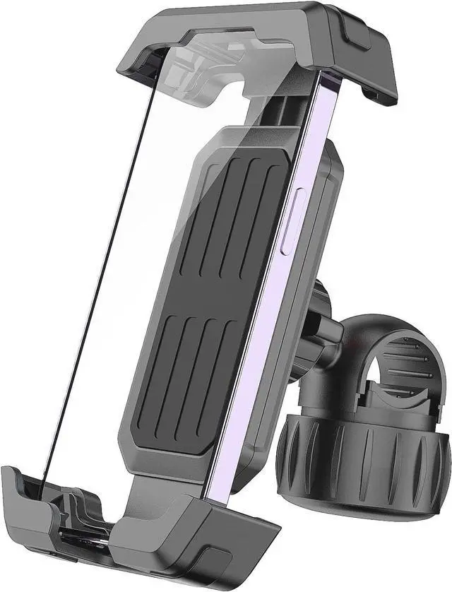 Main image of Bike Phone Holder, Motorcycle Phone Mount, 2025 Upgrade Bicycle Phone Holder, Electric Scooter Ebike Cell Phone Handlebar, Phone Holder for Bike, Bike Accessories for iPhone 4.7-7" Phone