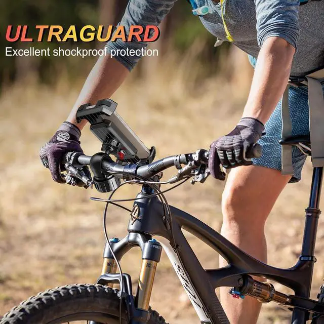 Alt view image 7 of 7 - Bike Phone Holder, Motorcycle Phone Mount, 2025 Upgrade Bicycle Phone Holder, Electric Scooter Ebike Cell Phone Handlebar, Phone Holder for Bike, Bike Accessories for iPhone 4.7-7" Phone