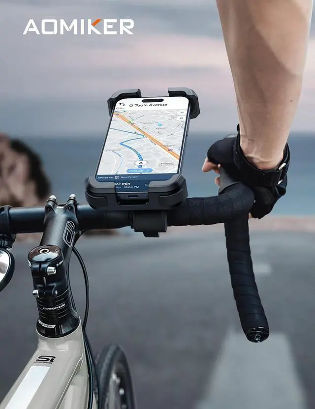 Alt view image 7 of 7 - Bike Motorcycle Phone Holder Mount - [2025 Quick Release] Bike Phone Holder Handlebar Clamp, Bicycle Scooter Phone Clip for iPhone 16 15 14 13 12 11 Pro Max Plus Mini, 4.7-6.8" Smartphone