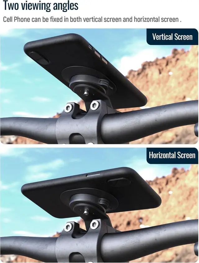 Alt view image 5 of 7 - sincetop Bike Phone Mount,Mountain Bicycle Stem Phone Holder,Aluminum Handlebar Cell Phone Clamp,Gravel/MTB/Road E-Bike Cycling Cell Phone Clip,Quick Release Attach/Detach-BlackSeries C-1st Gen