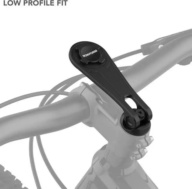 Alt view image 2 of 5 - Bike Mount, Adjustable Bicycle Phone Holder Fits Any Road or Mountain Bike with 1-1/8" Threadless Steer Tube, Compatible with Rokform Twist Lock Cases and Accessories (Black)