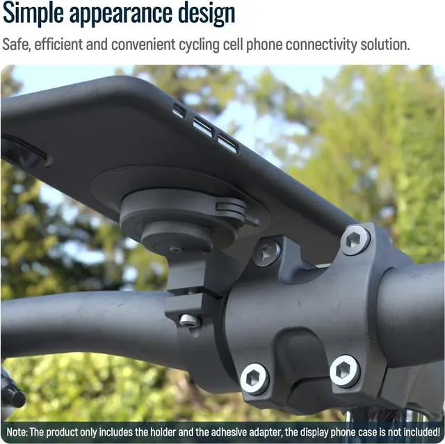 Alt view image 7 of 7 - Bike Phone Mount,Motorcycle Phone Holder with Universal Adapter,Out Front Bicycle Handlebar Mount for Mountain Road EBike,Scooter,Moto,MTB,Quick Release Attach/Detach-BlackSeries C - 1st Gen