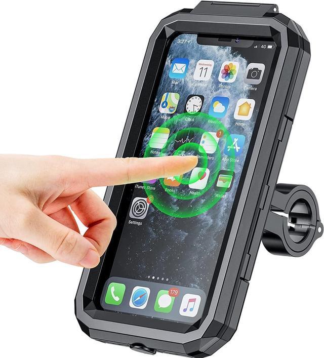 Main image of Kewig Bike Phone Mount Waterproof, Motorcycle Phone Mount with Aluminum Alloy Handlebar Mount Base & Touch-Screen, 360 Rotation Bike Phone Holder Suitable for 5.5'' - 7.0'' Cellphones
