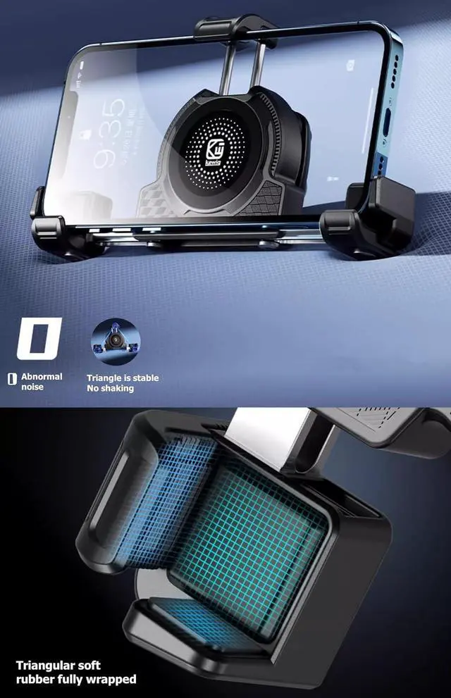 Alt view image 5 of 7 - Kewig Motorcycle Phone Mount with Qi 15W Wireless Charger & USB C 36W Fast Charging Port, No Block Camera, Anti-Theft Phone Holder Handblebar with Vibration Dampener Fit for 5.4-7.2" Phones