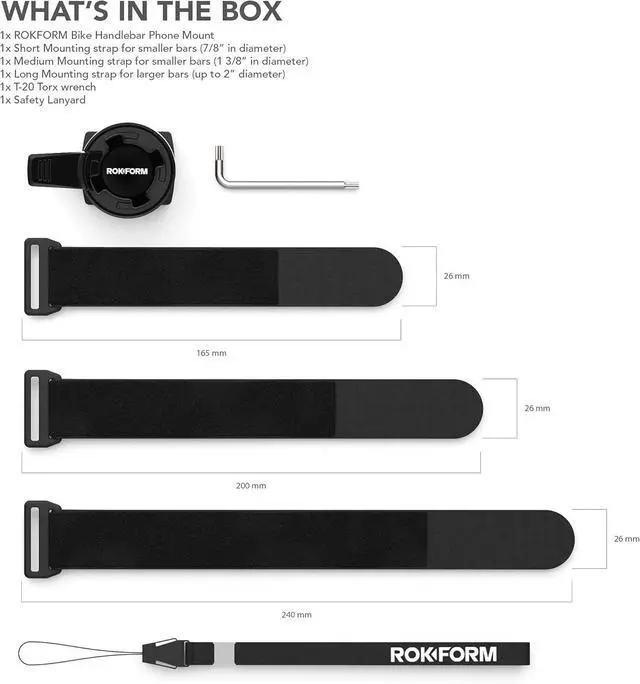 Alt view image 6 of 7 - Rokform - Universal Bike Phone Mount, Fits Any Bicycle Handlebar or Bike Stem Measuring 7/8in to 2.25in, Works with All Twist Lock Cases or Universal Adapter, Sport Series (Black)