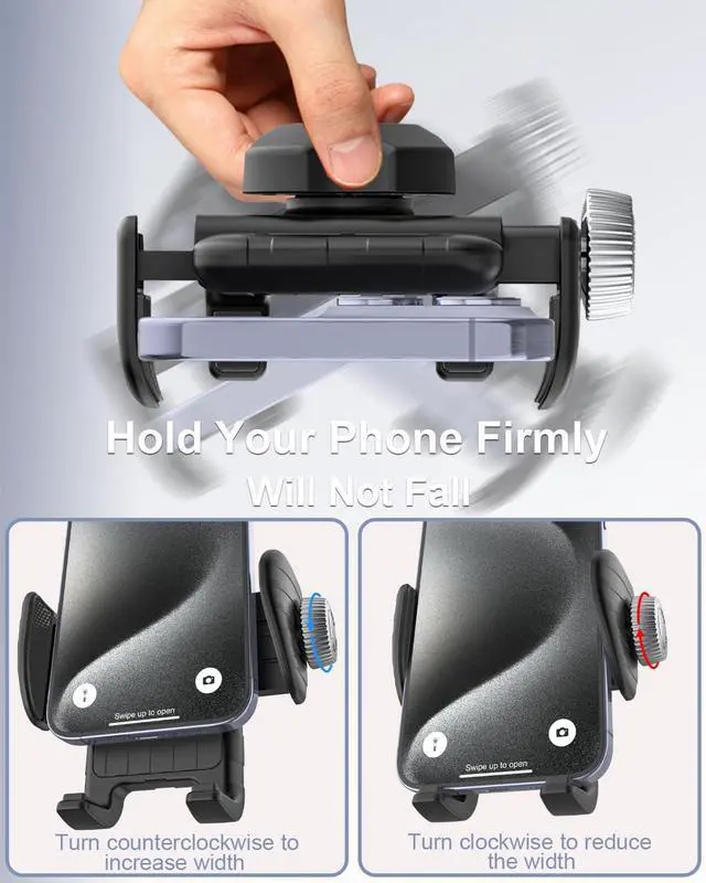 Alt view image 3 of 7 - Gooseneck Phone Holder for Bike, [Flexible Arm] Motorcycle Phone Holder, Electric Bike Cell Phone Mount for iPhone 16 Pro Max/Plus, 15 Pro Max, Galaxy Series and More 4-7 inch Smartphones