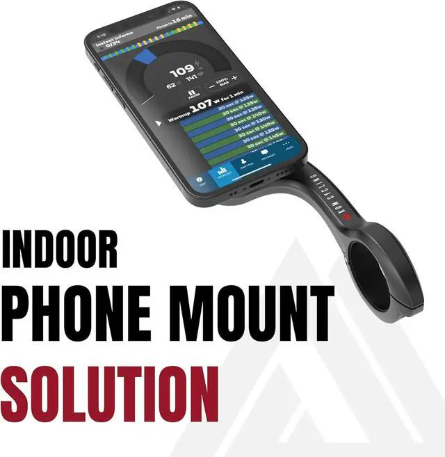 Alt view image 2 of 7 - KOM Cycling Indoor Phone Mount Adapter for MagSafe Devices - Attach Your MagSafe iPhone to Any Bike Mount Compatible with Garmin or Wahoo (MagSafe)