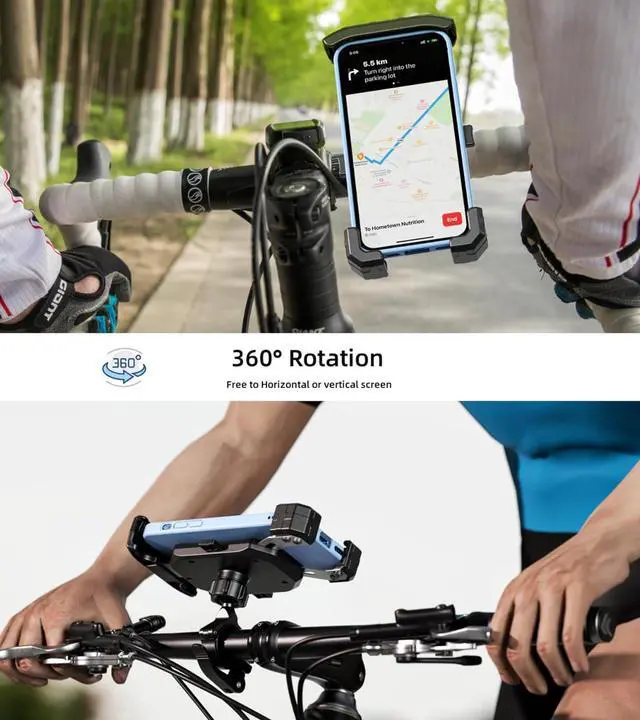 Alt view image 5 of 6 - Kewig Bike Phone Mount Holder, Motorcycle Phone Mount [1s Lock] [One Hand Operation], Bicycle Scooter Handlebar Cradle Clip for iPhone 16 Pro Max/Plus,15 14 13 Mini and 4.0-7" Phone