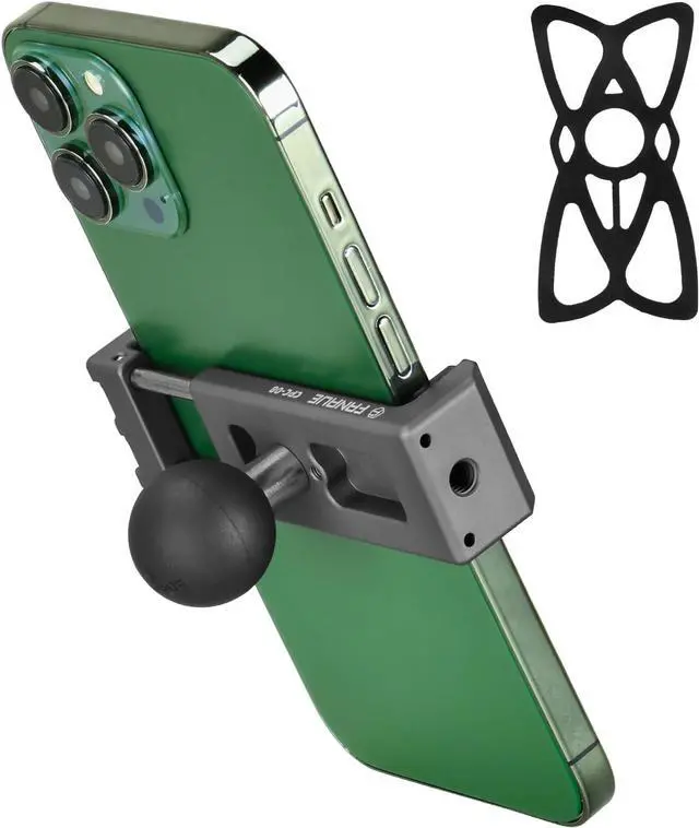 Main image of FANAUE Aluminum Phone Holder with 1" Ball Head Adapter Compatible with RAM mounts B Size Double Socket arm (CPC-08)