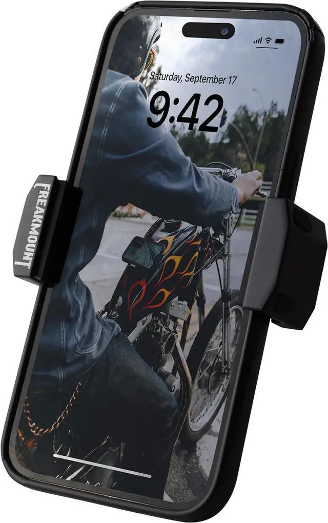 Main image of FREAKMOUNT 2.0 Magnetic Motorcycle Phone Mount - Compatible with Harley Davidson - Premium Billet Aluminum Holder for Gas Tank, High-Speed Magnet Accessories - Fits Most Phones, Black