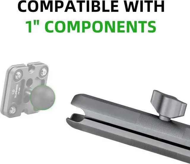 Alt view image 6 of 7 - FANAUE Double Socket Arm Compatible with RAM Mounts B Size Ball Head and Bike Motorcycle Phone Holder, Fits Industry All Standard 1" Ball Adapters (DA-150)