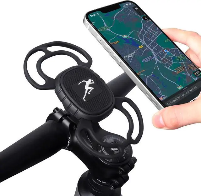 Alt view image 2 of 7 - WALLFID Bike Phone Mount for Stem Mounting 4.7"-7.2" Cell Phones, Aluminum Alloy Strong Ultra Light Phone Mount for Bicycle, Designed for Road Bicycle Accessories - Cycling Gift