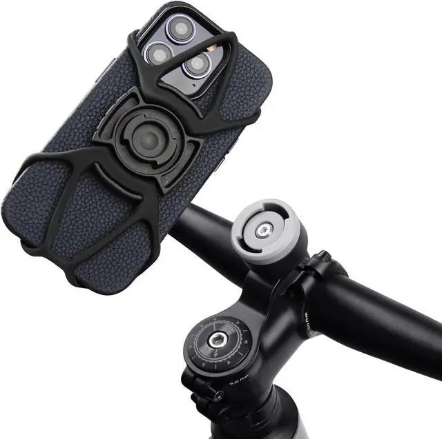 Alt view image 3 of 7 - WALLFID Bike Phone Mount for Stem Mounting 4.7"-7.2" Cell Phones, Aluminum Alloy Strong Ultra Light Phone Mount for Bicycle, Designed for Road Bicycle Accessories - Cycling Gift