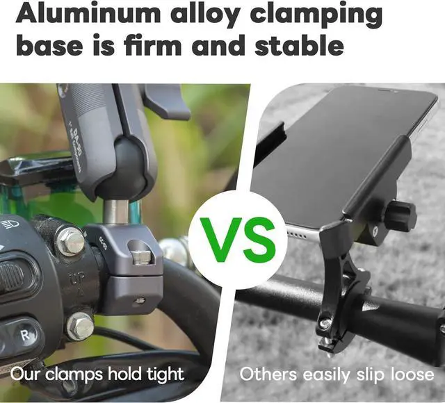 Alt view image 5 of 7 - FANAUE CC-05 Aluminum Handlebar Clamp Mount U-bolt Base Compatible with RAM Mounts B size 1 inch Ball Double Socket Arm & Bike Motorcycle Phone Holder for 0.85" to 1.14" Diameter Rail