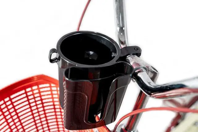 Alt view image 7 of 7 - Bike Cup Holder Handlebar Cruiser with Cell Phone Holder Key Holder for Bicycle Motorcycle Scooter Boat Black